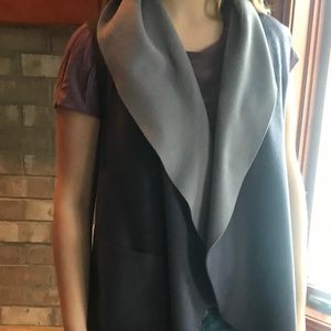 LOGO Lori Goldstein faux fur vest